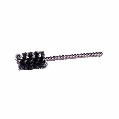 Weiler® 21143 Round Wire Power Tube Brush, 9/16 in Dia x 1 in L, 3-1/2 in OAL, 0.005 in Dia Filament/Wire, Steel Fill